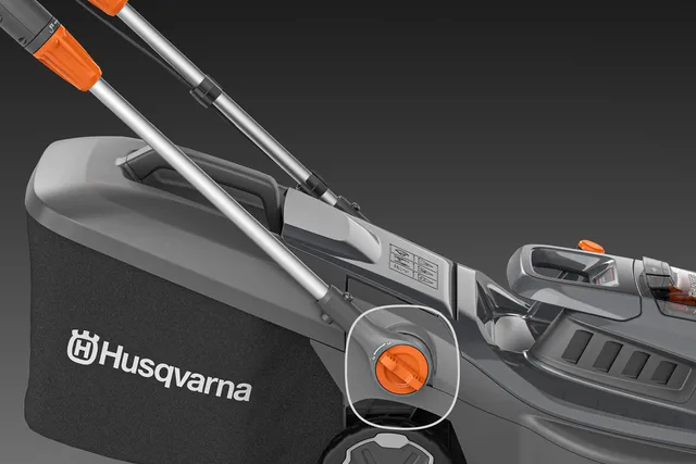 Elegancką czarną konstrukcję serii Husqvarna Aspire™ uzupełniają pomarańczowe detale