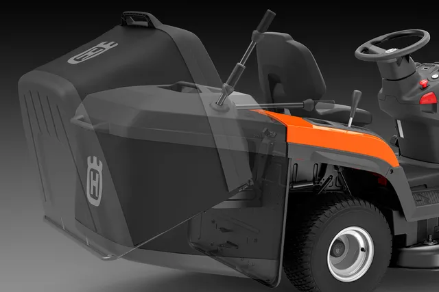 Traktor ogrodowy Husqvarna TC 220T wspomaganie otwierania kosza