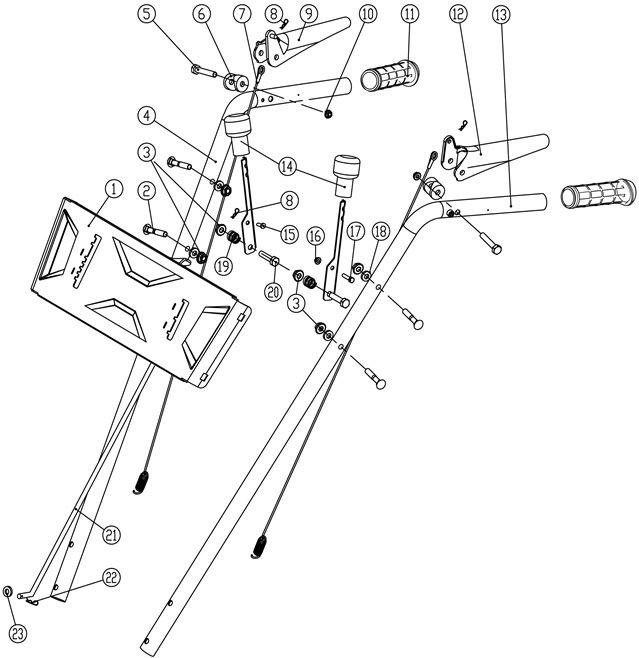 Uchwyt zamiatarki Oleo-Mac Om LIne PKM 60