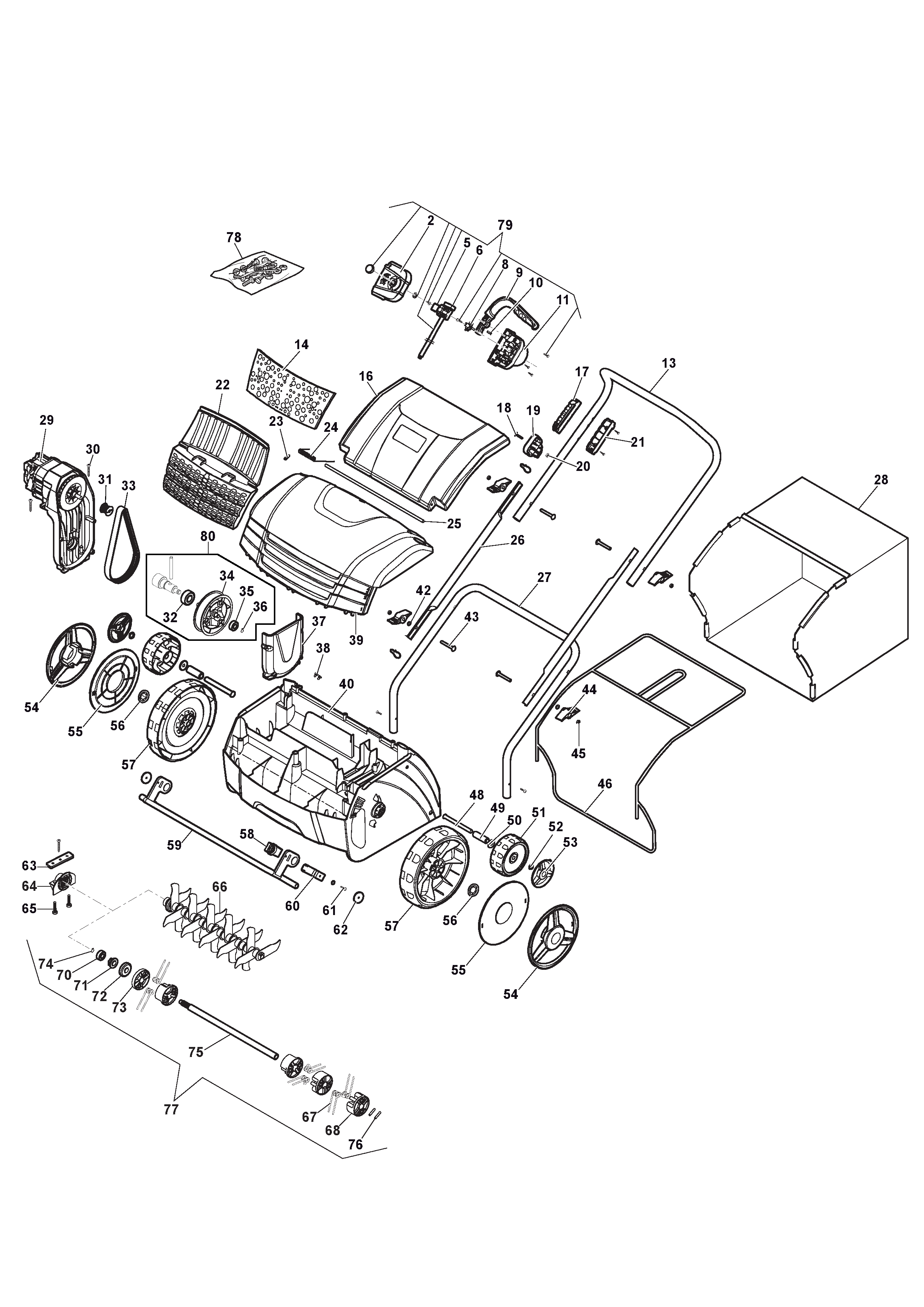 Części do wertykulatora Stiga SV 213 E