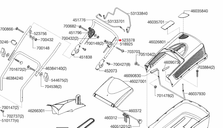 Oryginalna linka hamulca kosiarki AL-KO 46 BR / 5200 BR (523378)