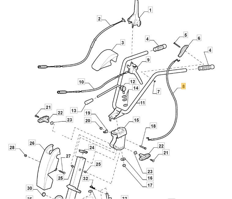 Oryginalna linka gazu glebogryzarki Stiga SRC 775 RG / RB