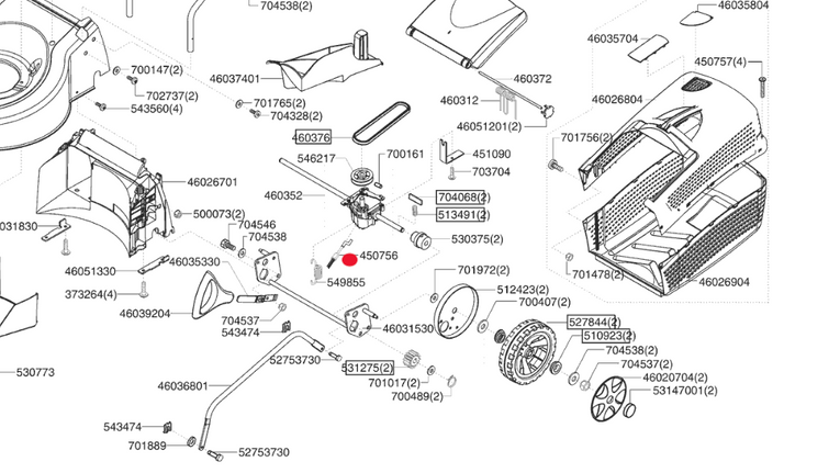 Oryginalna linka napędu kosiarki AL-KO 46 BR 5200 BR (450756)