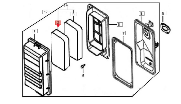 Oryginalny filtr wstępny powietrza agregatu Oleo-Mac PZU 25 / 35 (180130116-0001)