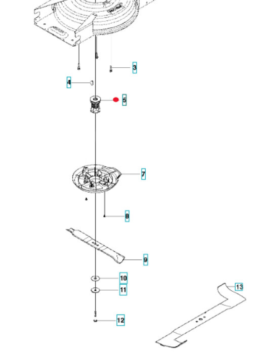 Uchwyt noża kosiarek Husqvarna LB 48 (5818431-01)