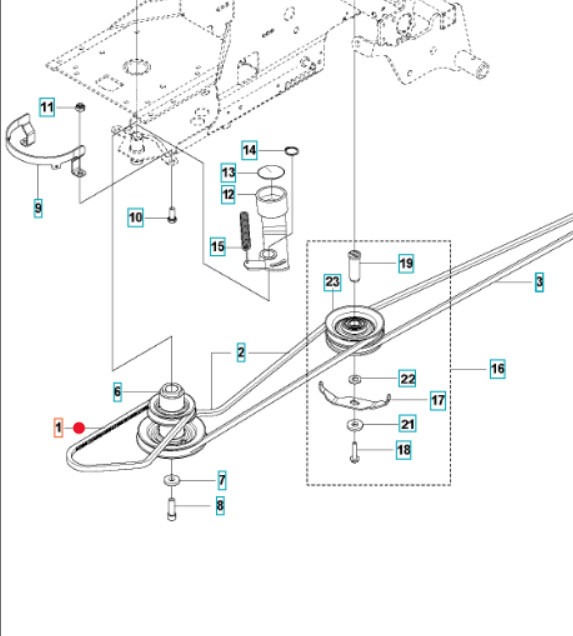 Oryginalny pasek zębaty jazdy traktorka Husqvarna Rider (5895312-01)