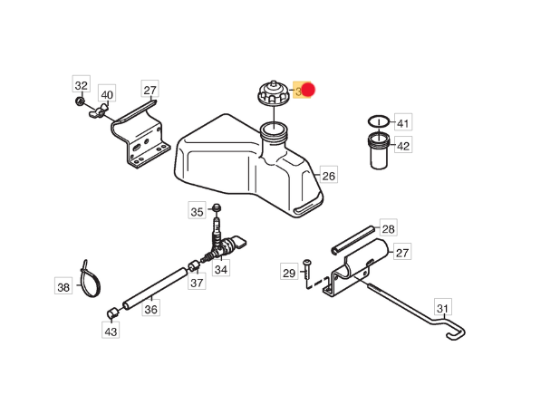Oryginalny korek paliwa traktorków Stiga Park (1134-4063-01)