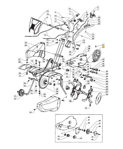 Koło pasowe podwójne glebogryzarek Stiga Silex / Eurosystems Euro 5