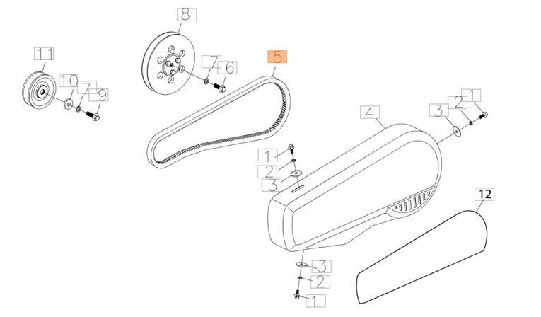 Pasek glebogryzarki Oleo-Mac MH 198 RKS