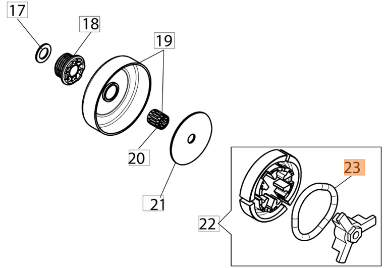 Sprężyna sprzęgła pilarki Oleo-Mac GS 370 / GS 410 (094500029AR)