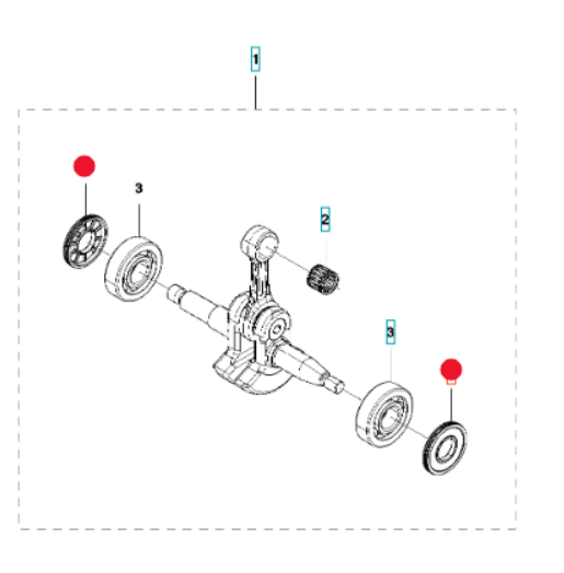 Uszczelniacz wału korbowego pilarki Husqvarna 455 E / 460