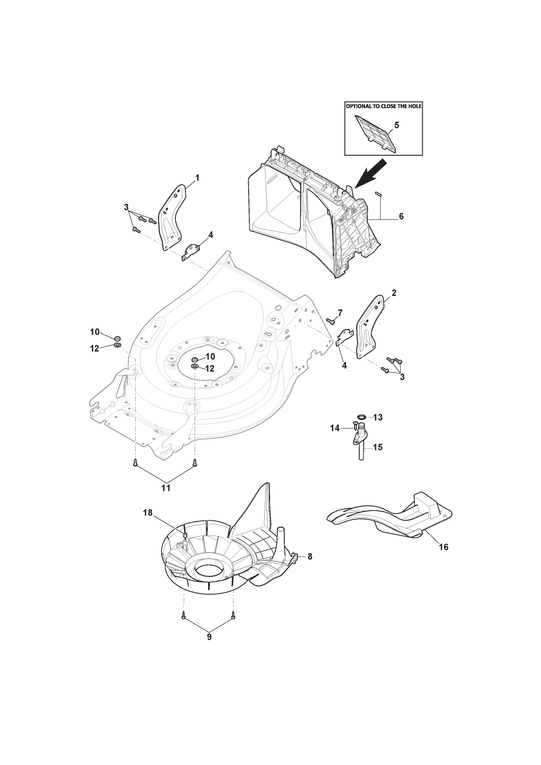 Zaślepka mulczująca kosiarki Stiga Combi 55 / 955 (322140246/0)