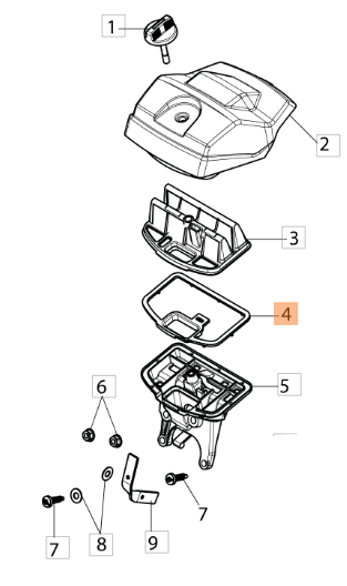 Uszczelka filtra powietrza pilarki Oleo-Mac GS 371 - GS 451 (50230038R)