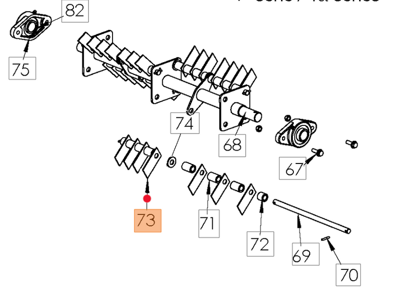 Oryginalny nóż wertykulatora Oleo-Mac SR 50 (68210001)