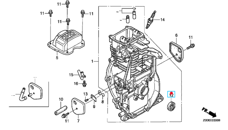 Oryginalny uszczelniacz silnika Honda GX100 (91202-KJ9-003)