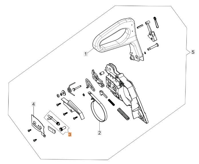 Napinacz łańcucha pilarki Oleo-Mac GSH 400 - GSH 560 (50310263)