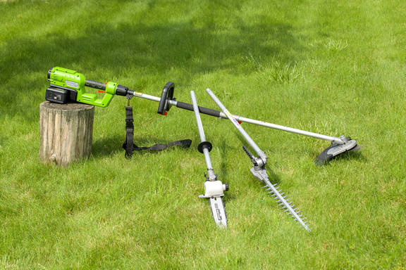 Urządzenie wielofunkcyjne akumulatorowe 4w1 4garden AK22MULTI zestaw z akumulatorami 2 x 4 Ah i szybką ładowarką