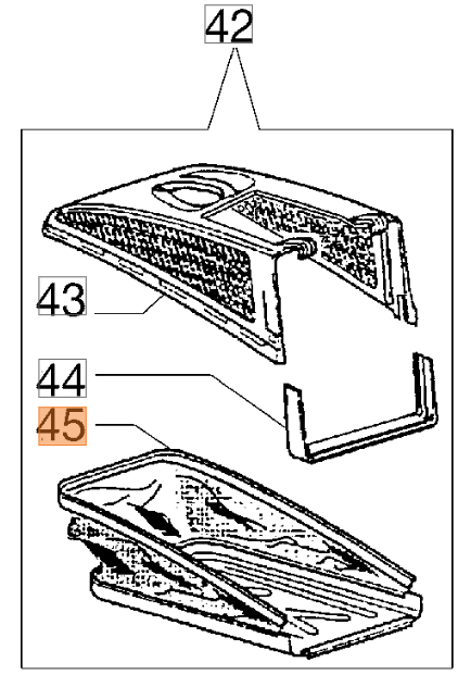 Poszycie kosza Oleo-Mac GV44 / GV48 / GV53 (66070330R)