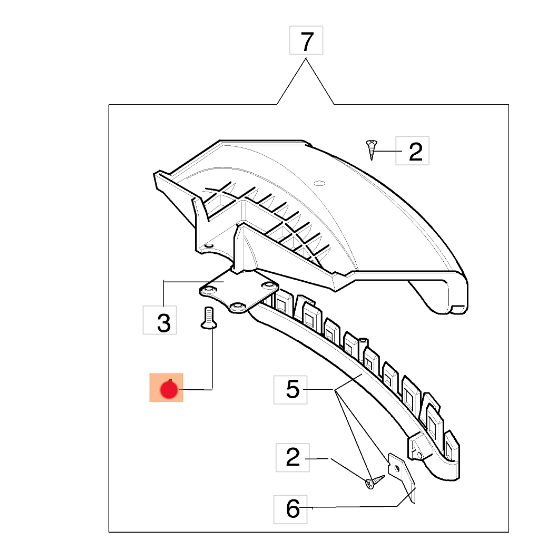 Śruba osłony głowicy kosy Oleo-Mac Sparta