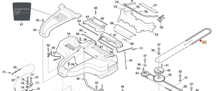 Oryginalny pasek agregatu koszącego Stiga Combi Park 100 Q (1134-9244-01)