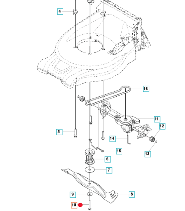Śruba noża kosiarek Husqvarna LB / LC / LM (5044564-03)