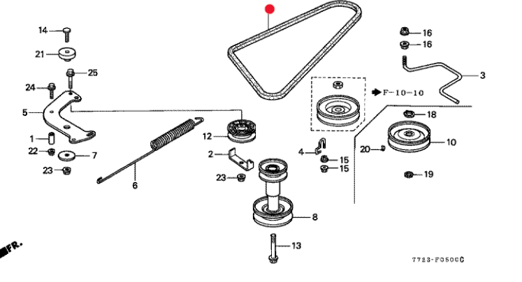 Oryginalny pasek jazdy traktorka Honda H1011 (76184-772-003)