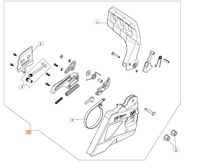 Oryginalna osłona prowadnicy pilarki Oleo-Mac GSH 400 (50332001R)