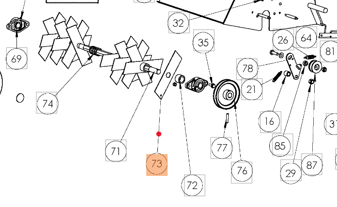 Oryginalny nóż wertykulatora Oleo-Mac SR 40 (KVKZ01080003)