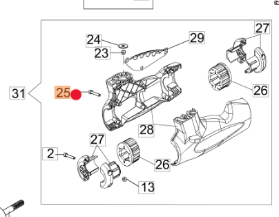Oryginalna śruba osłony / pokrywy dmuchaw / wykaszarek / opryskiwaczy Oleo-Mac (3960091AR)