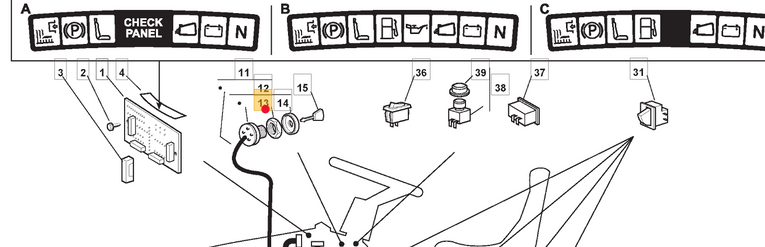 Oryginalna nakrętka stacyjki do traktorków Stiga Castelgarden Alpina (118400861/0)