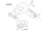 Osłona paska napędu kosiarek Stiga Combi 53 (322060250/1)