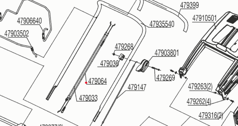 Oryginalna linka napędu kosiarki AL-KO 5.13 BR-X / 4.63 BR-X (479064)