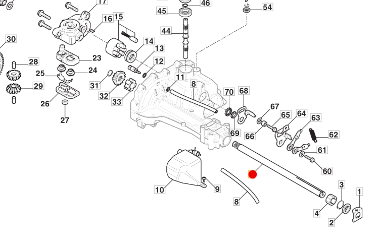 Oryginalna oś przekładni hydrostatycznej Loncin LXHT20