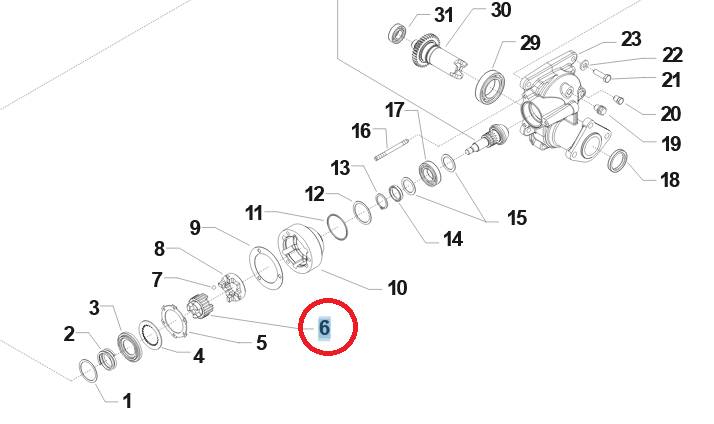 Łącznik zębaty przekładni kosiarki Blade Runner (524C0817)