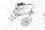 Hamulec paska noży kosiarki Dakr Proton, Tekton (21260.042)