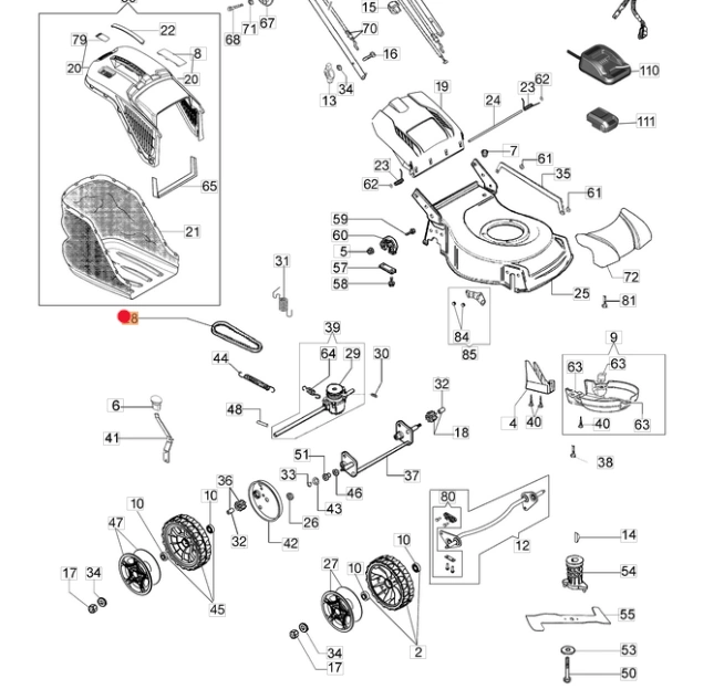 Oryginalny pasek jazdy kosiarki Oleo-Mac G53 / GV53 / GMC53 (3047000R)