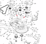 Oryginalne łożysko wałka noży traktorka Husqvarna (5321104-85)