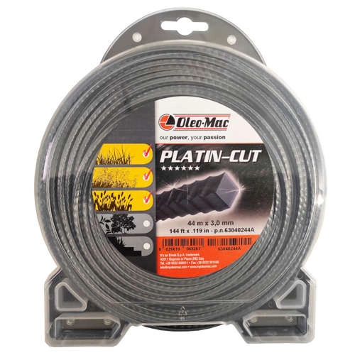 Żyłka Oleo-Mac Platin-Cut 3,0 mm x 44 m - kwadrat / ząbkowana
