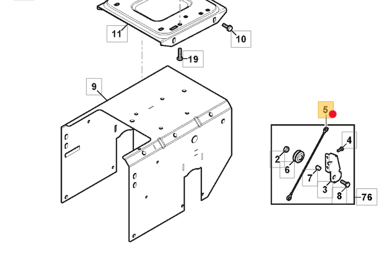 Oryginalna linka dolna napędu jazdy Stiga zamiatarki SWS / odśnieżarki ST (118820299/0)