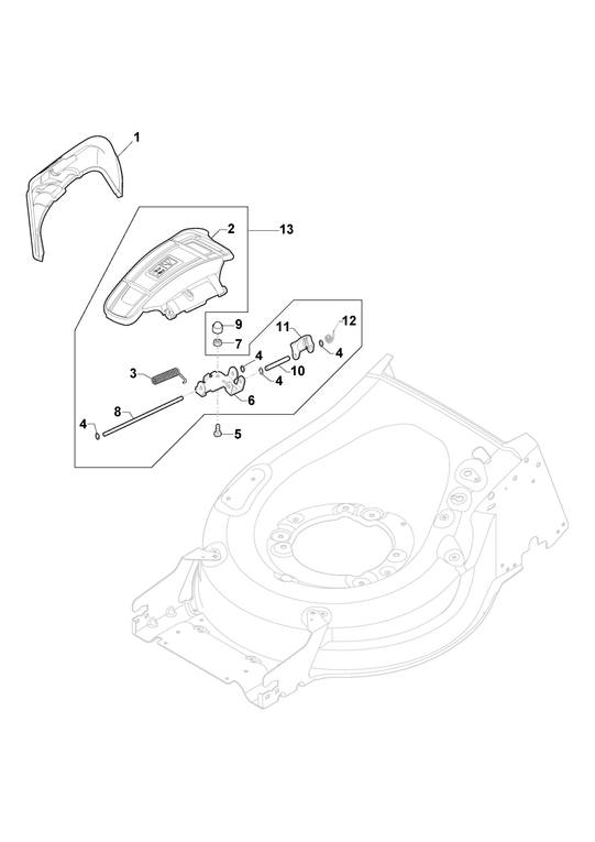 Deflektor bocznego wyrzutu kosiarki Stiga Combi (322108315/0)