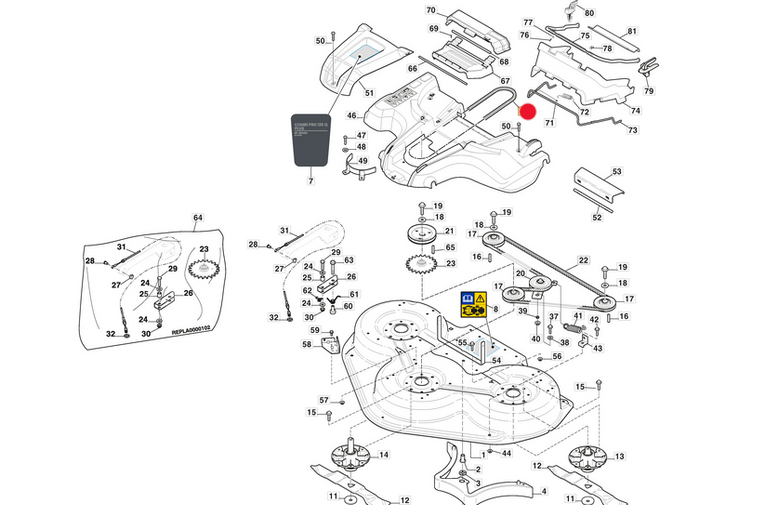 Pasek noży agregatu Stiga Park 125 Combi Pro - napęd 4WD - oryginał