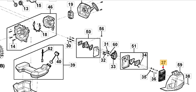 Filtr powietrza wykaszarek Stiga SBC 636 - 656 (118805140/0)