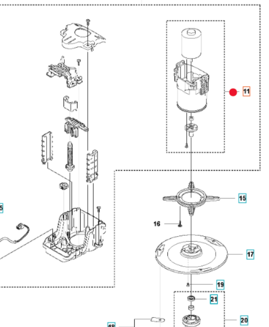 Oryginalny silnik napędu noży kosiarki Husqvarna Automower 310 405 415 (5994283-01)