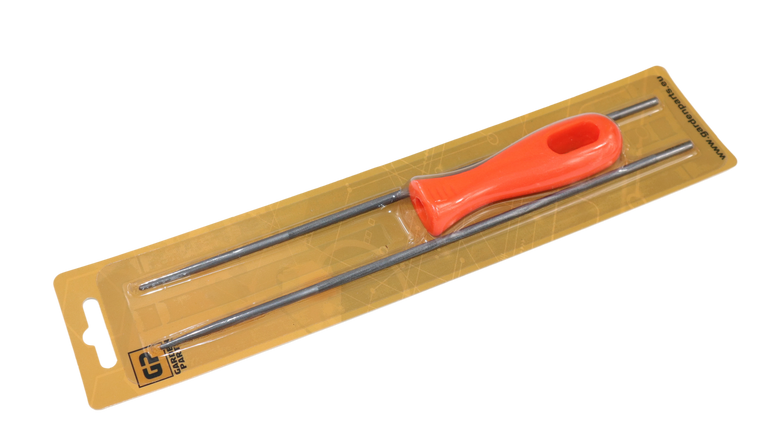 Zestaw 2 pilników 4,8 mm z uchwytem do łańcucha pilarki