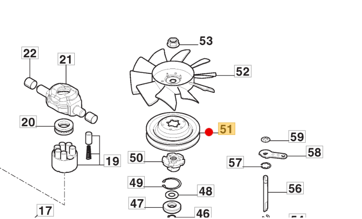 Oryginalne koło pasowe przekładni hydrostatycznej Loncin LXHT20