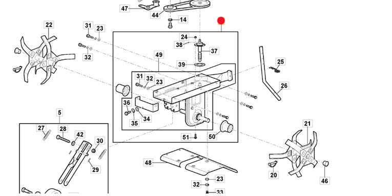 Kompletna przekładnia glebogryzarki Stiga SRC 36 V (118805072/0)