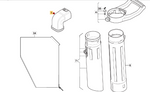 Złącze - kolanko worka odkurzacza Stiga SBL 2600 / BL 130 (118801628/0)