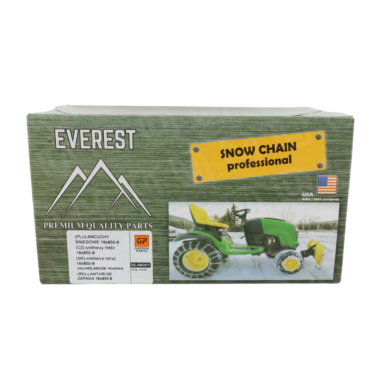 Łańcuchy śniegowe do kosiarki traktorka na koła 18 x 8.50-8