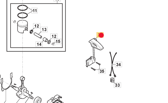 Cewka zapłonowa dmuchawy Stiga BL980 / SBP375 (118804455/0)