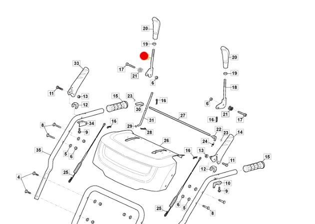Dźwignia sterowania prawa zamiatarki Stiga SWS (118820769/0)